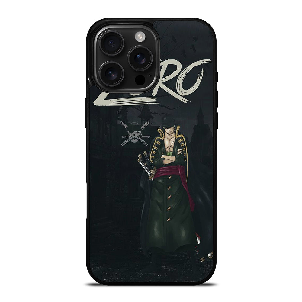 RORONOA ZORO ONE PIECE ANIME iPhone 16 Pro Max Case Cover