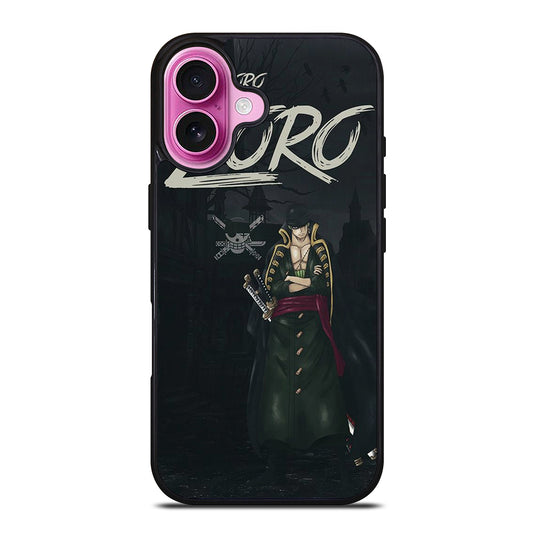 RORONOA ZORO ONE PIECE ANIME iPhone 16 Plus Case Cover