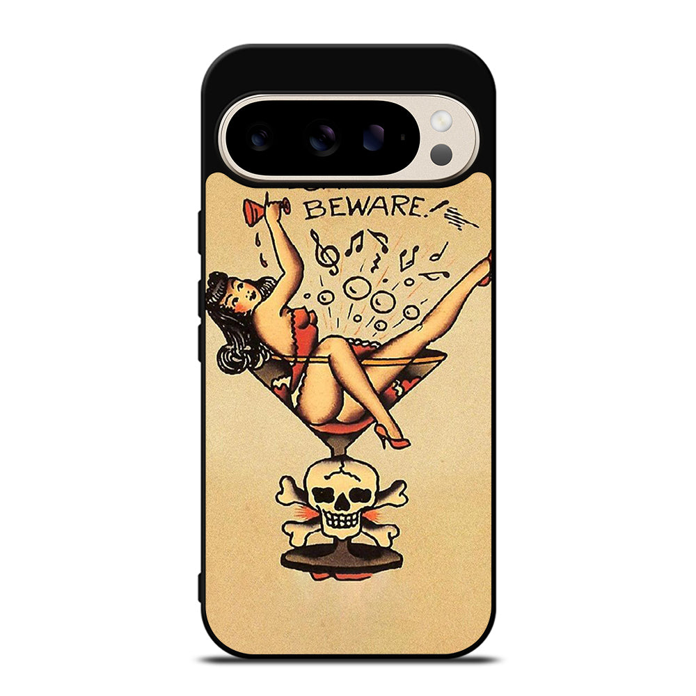 SAILOR JERRY BEWARE TATTOO Google Pixel 9 Pro Case Cover