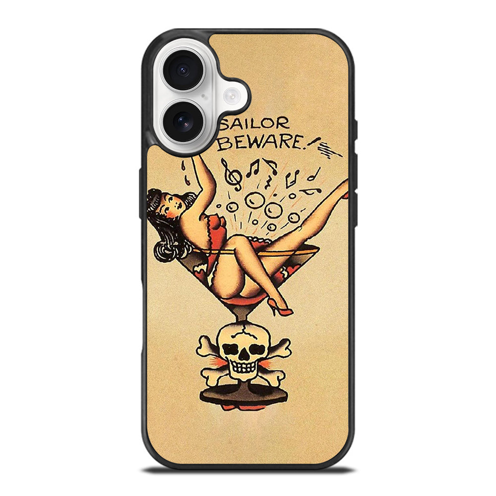 SAILOR JERRY BEWARE TATTOO iPhone 17 Case Cover
