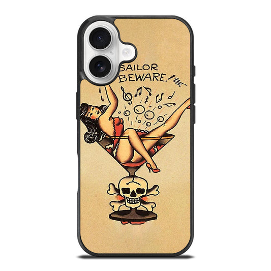 SAILOR JERRY BEWARE TATTOO iPhone 17 Case Cover