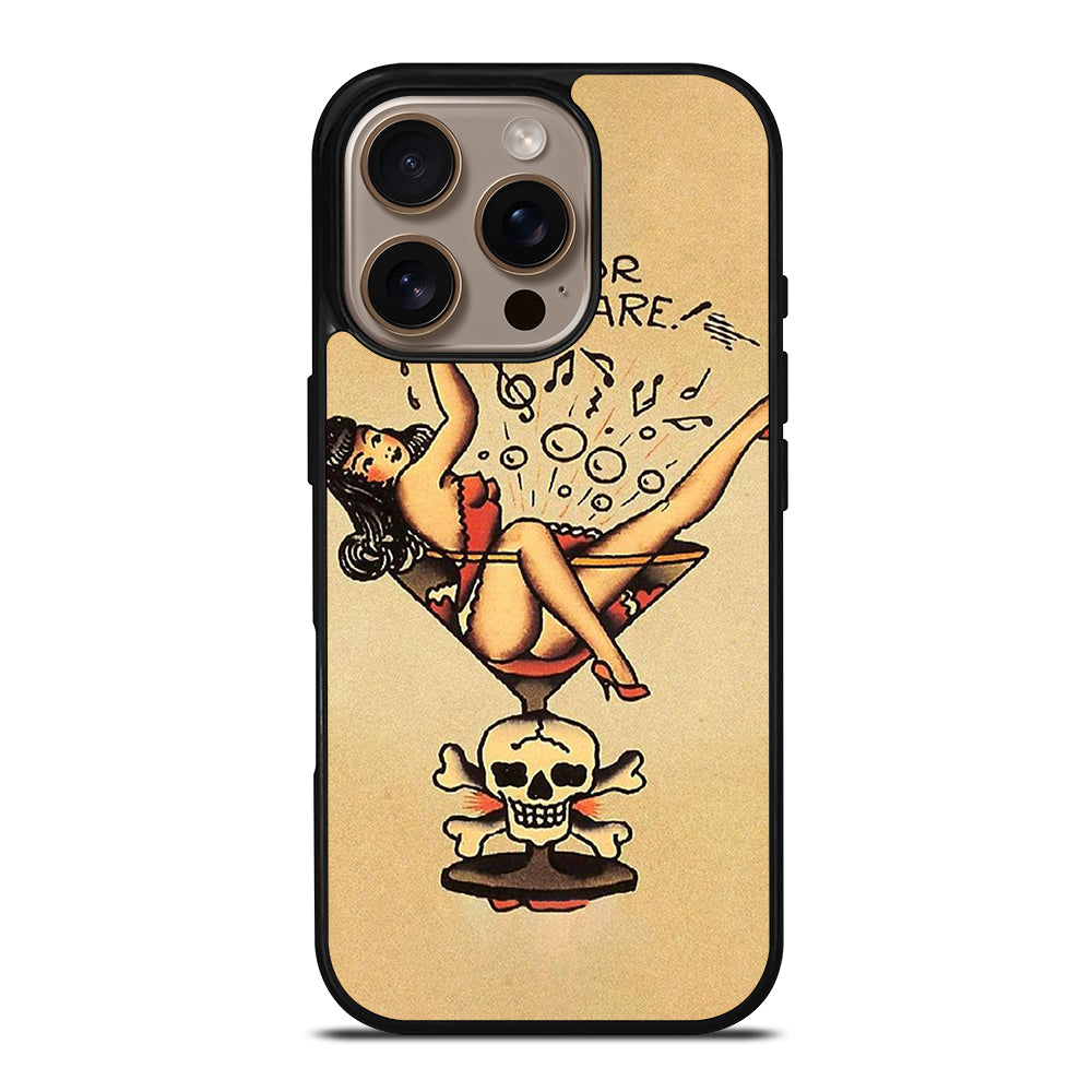 SAILOR JERRY BEWARE TATTOO iPhone 16 Pro Case Cover