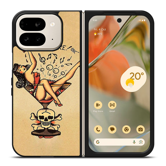 SAILOR JERRY BEWARE TATTOO Google Pixel 9 Pro Fold Case Cover