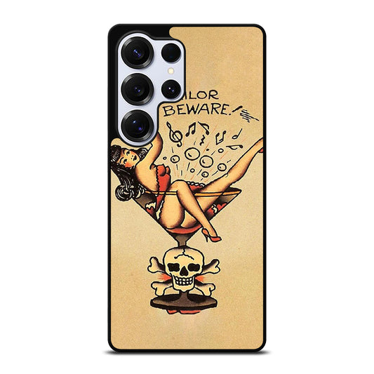 SAILOR JERRY BEWARE TATTOO Samsung Galaxy S25 Ultra Case Cover