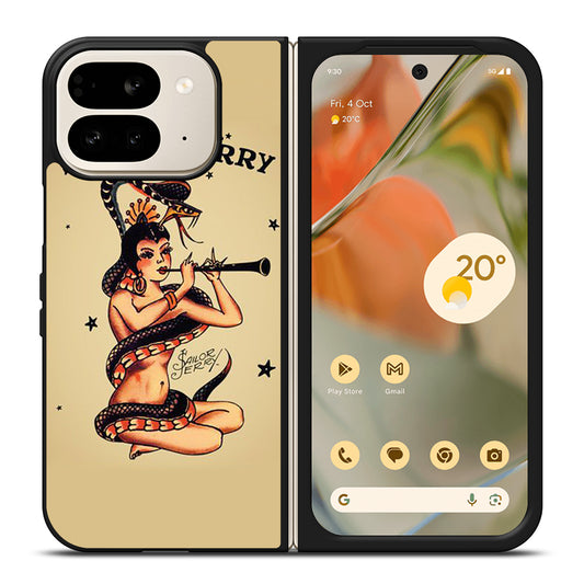SAILOR JERRY GIRLL TATTOO 2 Google Pixel 9 Pro Fold Case Cover