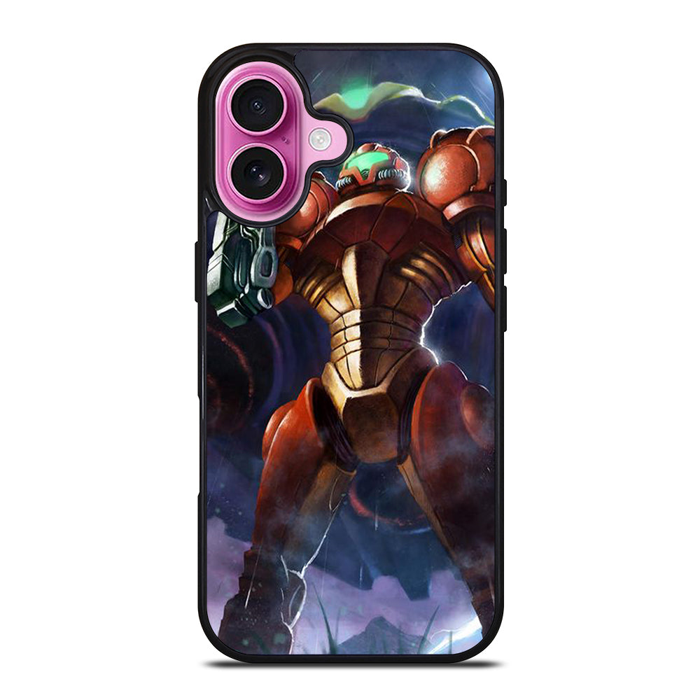 SAMUS ARAN METROID ART iPhone 16 Plus Case Cover
