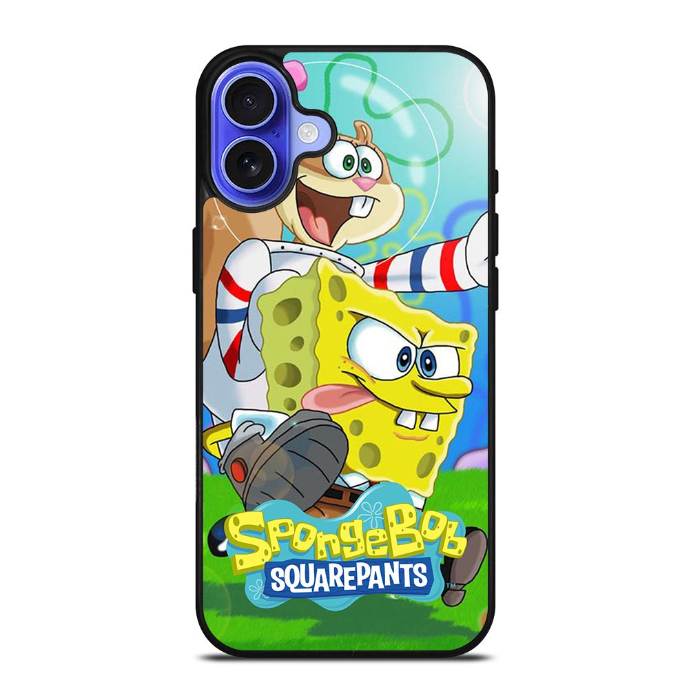 SANDY SQUIRREL AND SPONGEBOB SQUAREPANTS iPhone 16 Case Cover