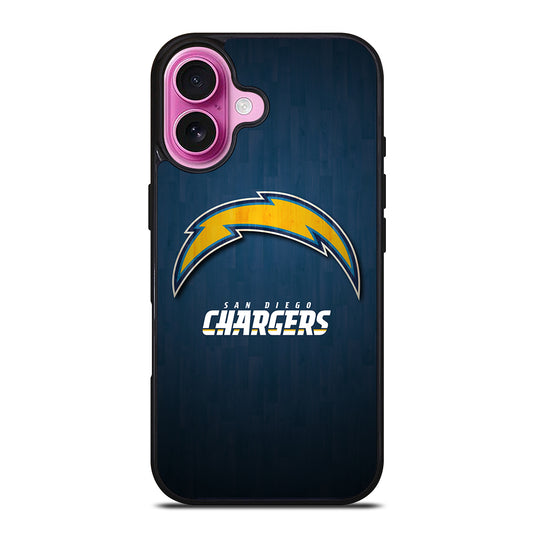 SAN DIEGO CHARGERS WOODEN LOGO iPhone 16 Plus Case Cover