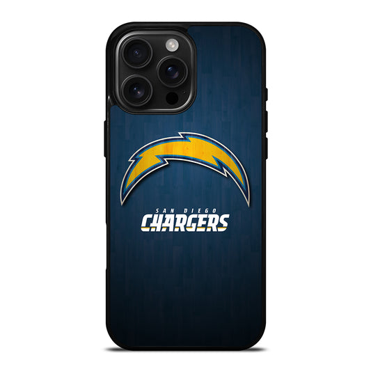 SAN DIEGO CHARGERS WOODEN LOGO iPhone 16 Pro Max Case Cover