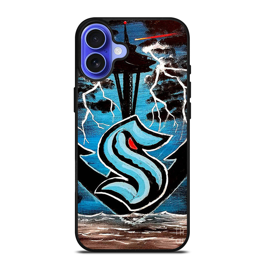 SEATTLE KRAKEN ART iPhone 16 Case Cover