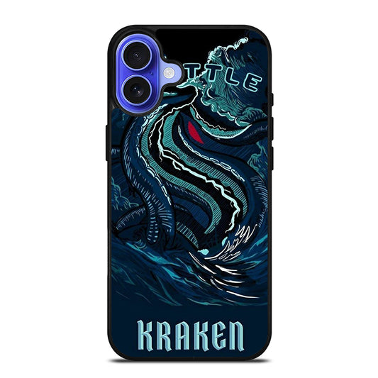 SEATTLE KRAKEN LOGO ART iPhone 16 Case Cover