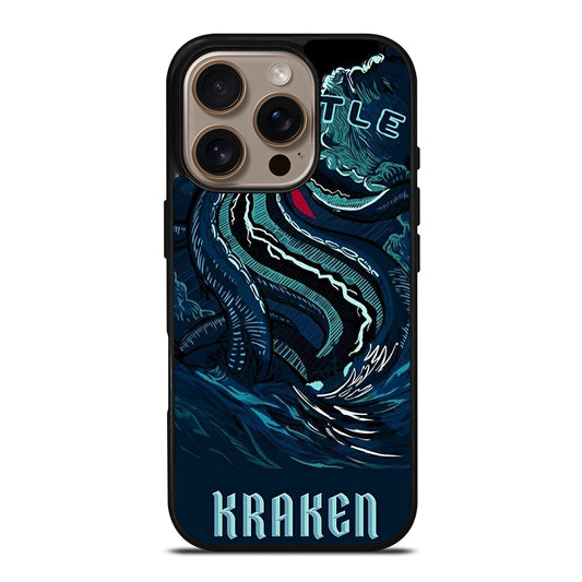 SEATTLE KRAKEN LOGO ART iPhone 16 Pro Case Cover