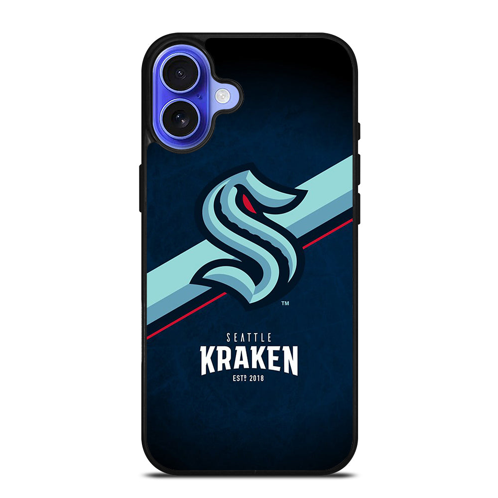 SEATTLE KRAKEN STRIPE LOGO iPhone 16 Case Cover