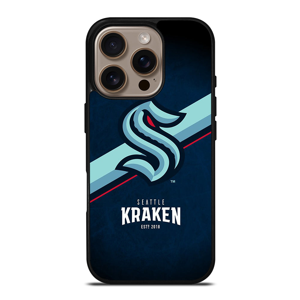 SEATTLE KRAKEN STRIPE LOGO iPhone 16 Pro Case Cover