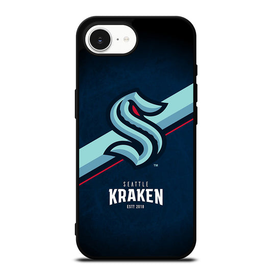 SEATTLE KRAKEN STRIPE LOGO iPhone 16e Case Cover