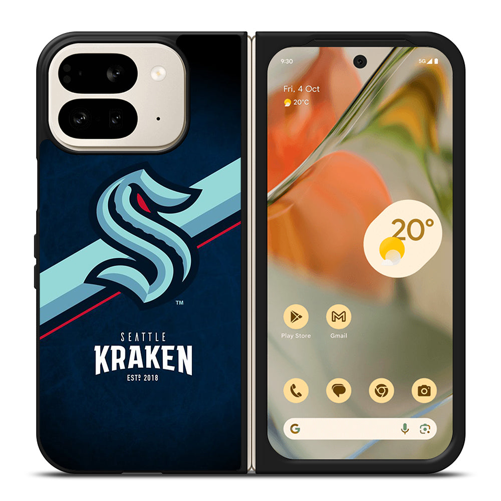 SEATTLE KRAKEN STRIPE LOGO Google Pixel 9 Pro Fold Case Cover