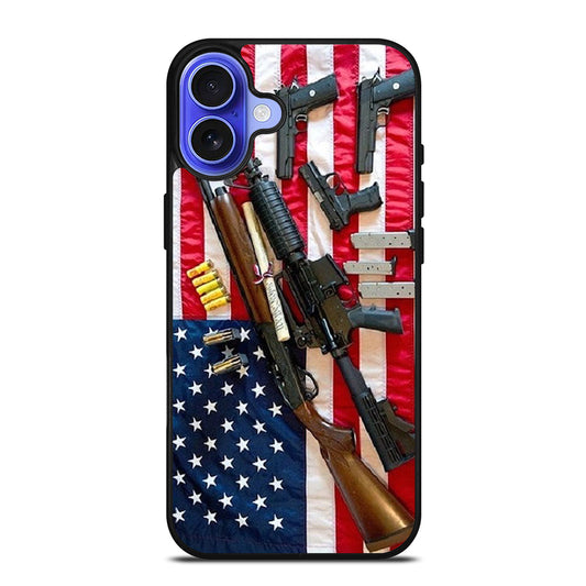 SECOND AMENDMENT AMERICAN GUN iPhone 16 Case Cover