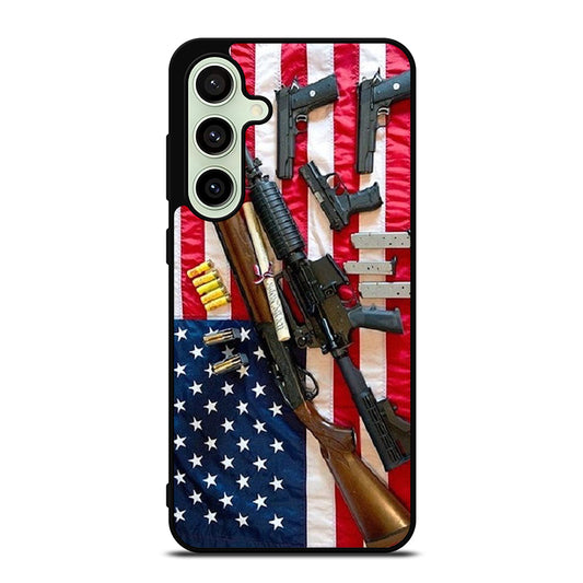 SECOND AMENDMENT AMERICAN GUN Samsung Galaxy S24 FE Case Cover