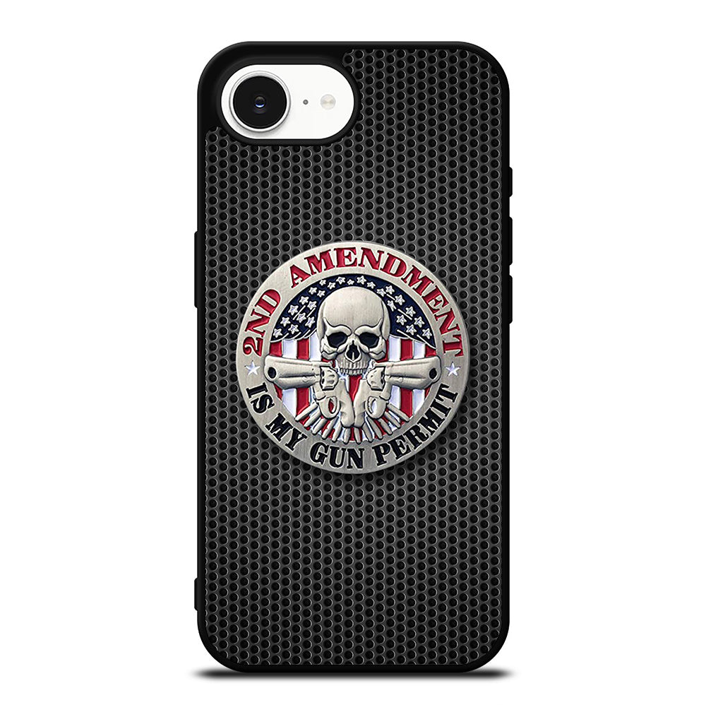SECOND AMENDMENT AMERICAN GUN METAL LOGO iPhone 16e Case Cover