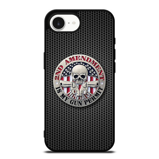 SECOND AMENDMENT AMERICAN GUN METAL LOGO iPhone 16e Case Cover