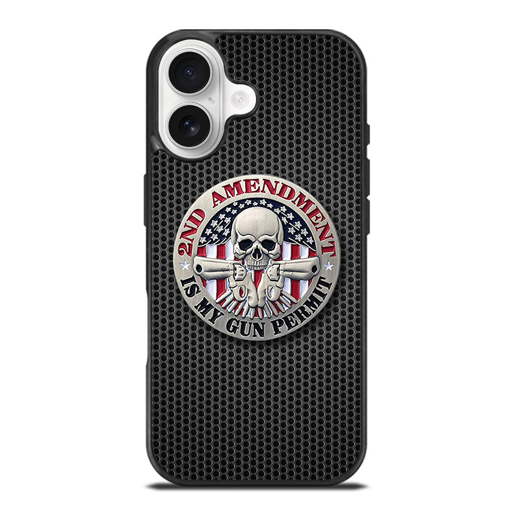 SECOND AMENDMENT AMERICAN GUN METAL LOGO iPhone 17 Case Cover