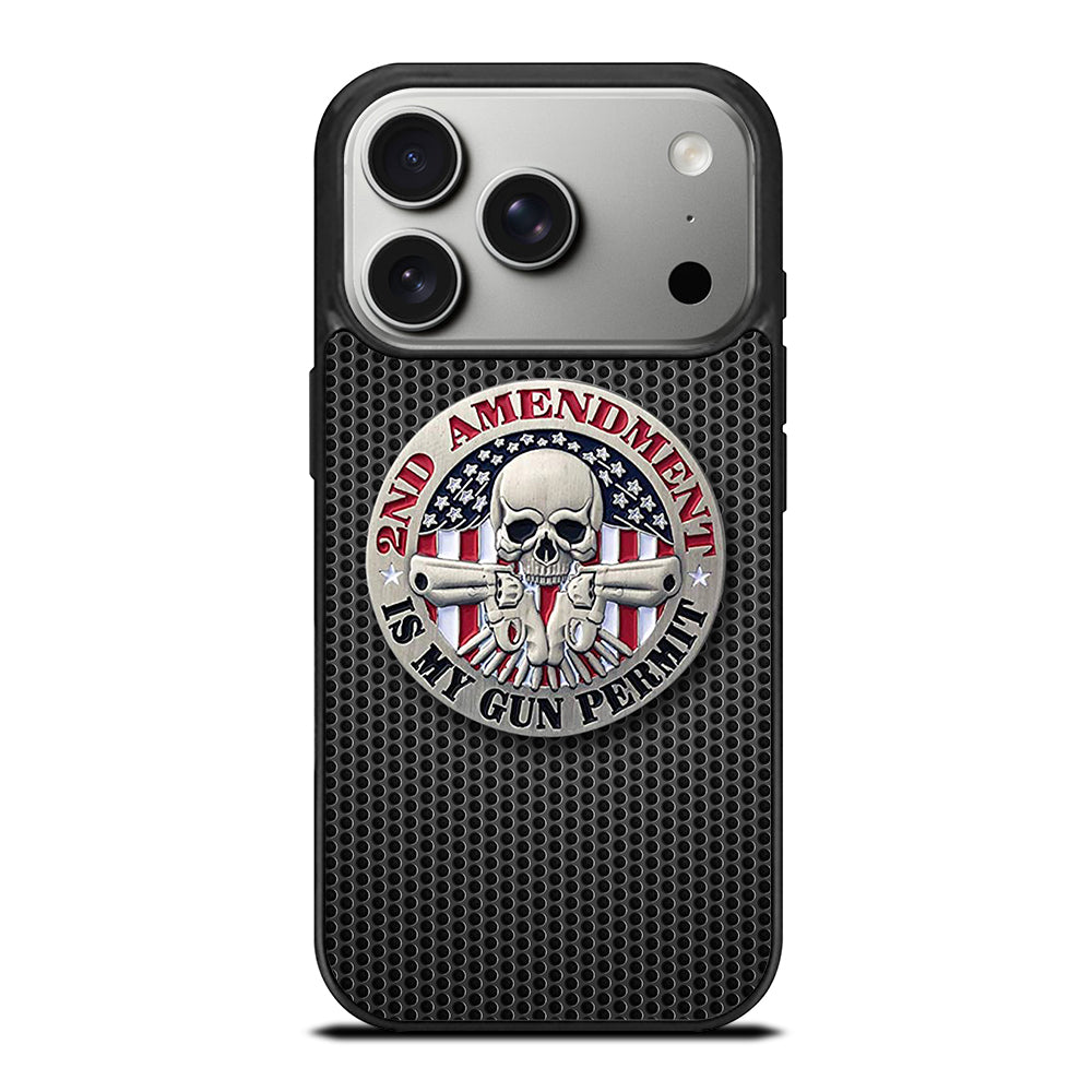 SECOND AMENDMENT AMERICAN GUN METAL LOGO iPhone 17 Pro Case Cover
