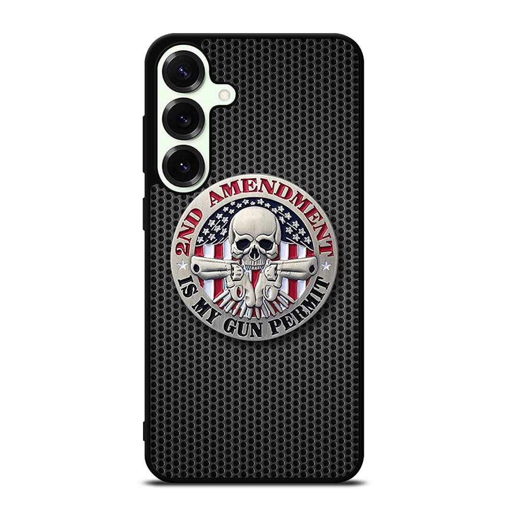SECOND AMENDMENT AMERICAN GUN METAL LOGO Samsung Galaxy S25 Plus Case Cover