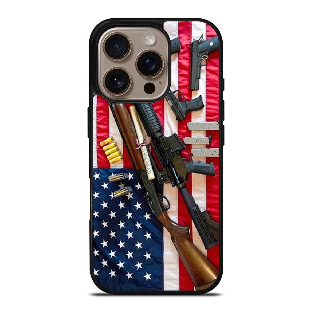 SECOND AMENDMENT AMERICAN GUN iPhone 16 Pro Case Cover