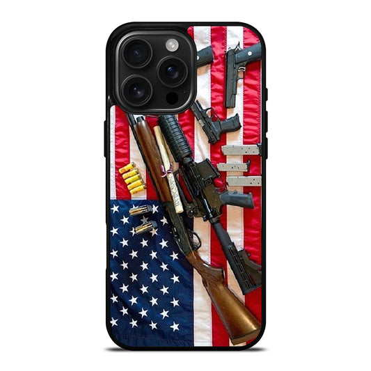 SECOND AMENDMENT AMERICAN GUN iPhone 16 Pro Max Case Cover