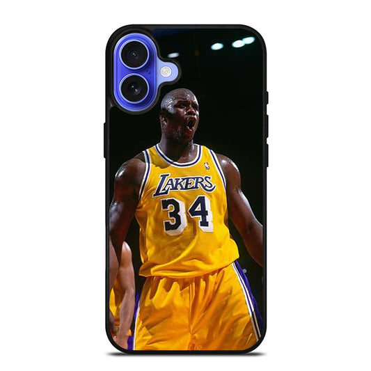 SHAQUILLE O'NEAL 34 LA LAKERS NBA iPhone 16 Case Cover