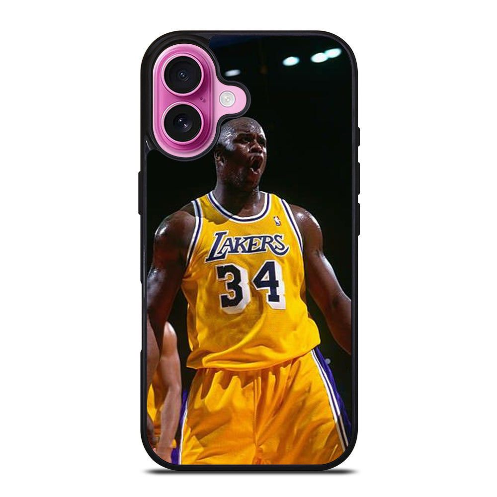 SHAQUILLE O'NEAL 34 LA LAKERS NBA iPhone 16 Plus Case Cover