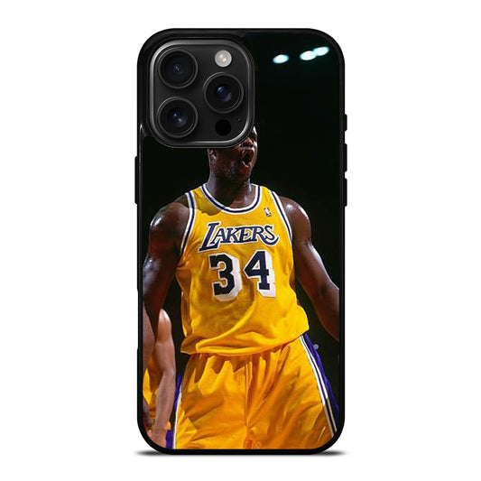 SHAQUILLE O'NEAL 34 LA LAKERS NBA iPhone 16 Pro Max Case Cover