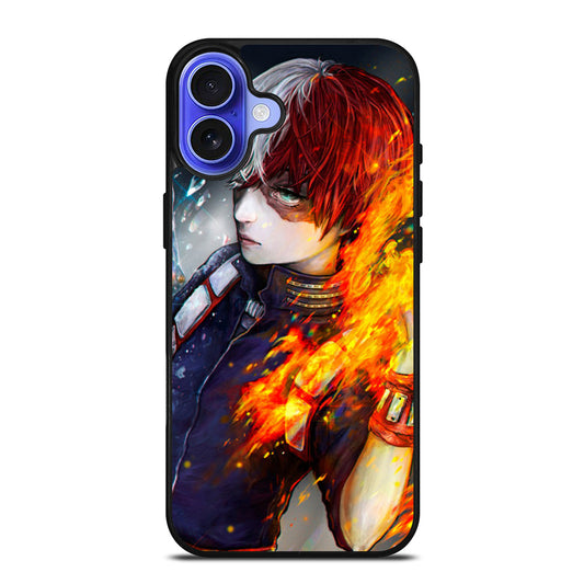 SHOTO TODOROKI ART MY HERO ACADEMIA iPhone 16 Case Cover