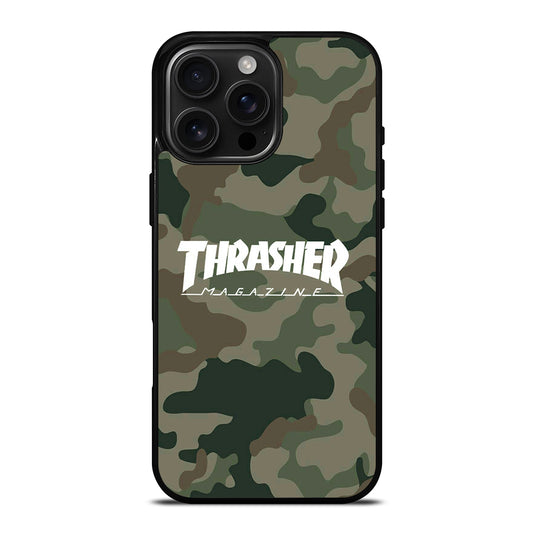 SKATEBOARD THRASHER CAMO LOGO iPhone 16 Pro Max Case Cover