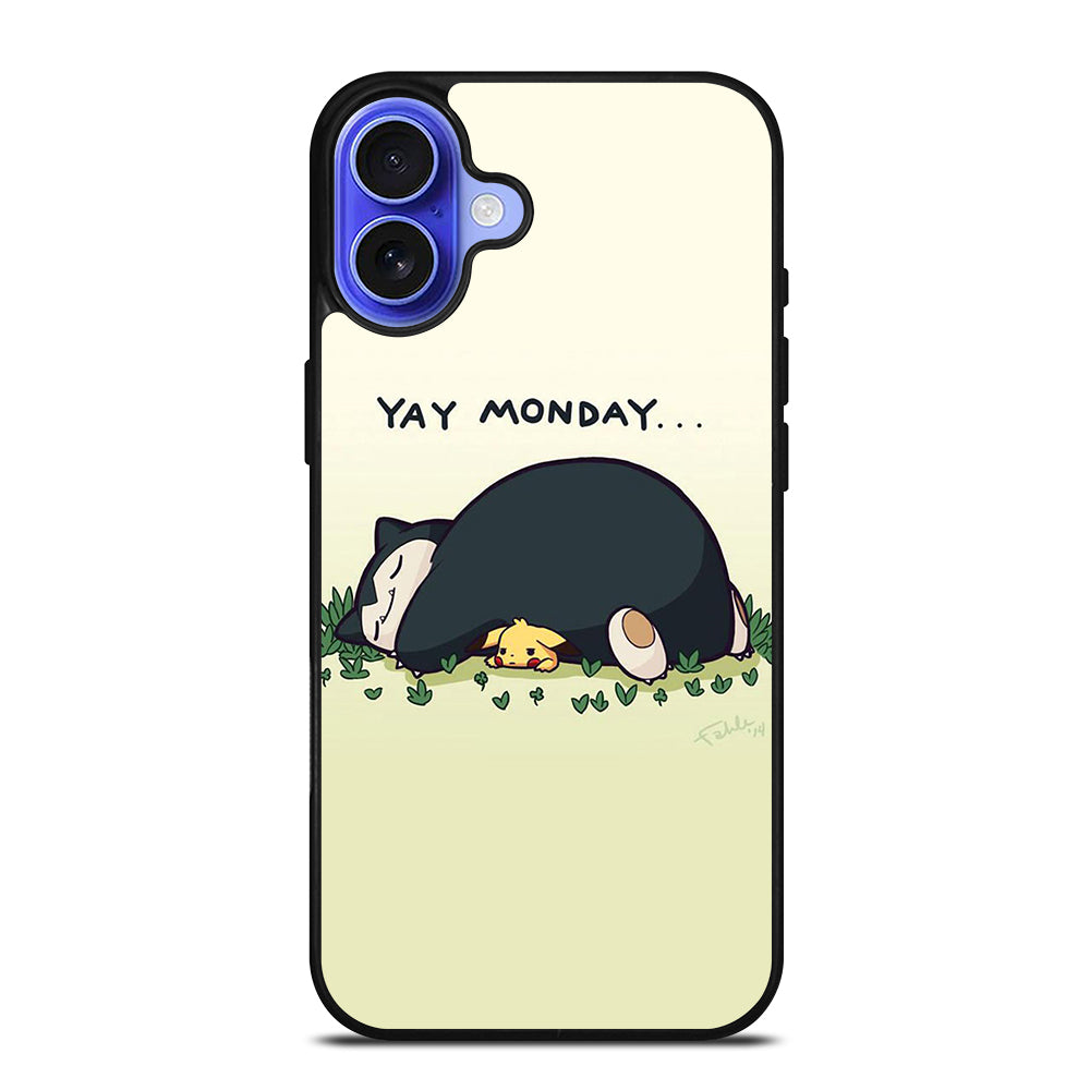 SNORLAX AND PIKACHU POKEMON iPhone 16 Case Cover