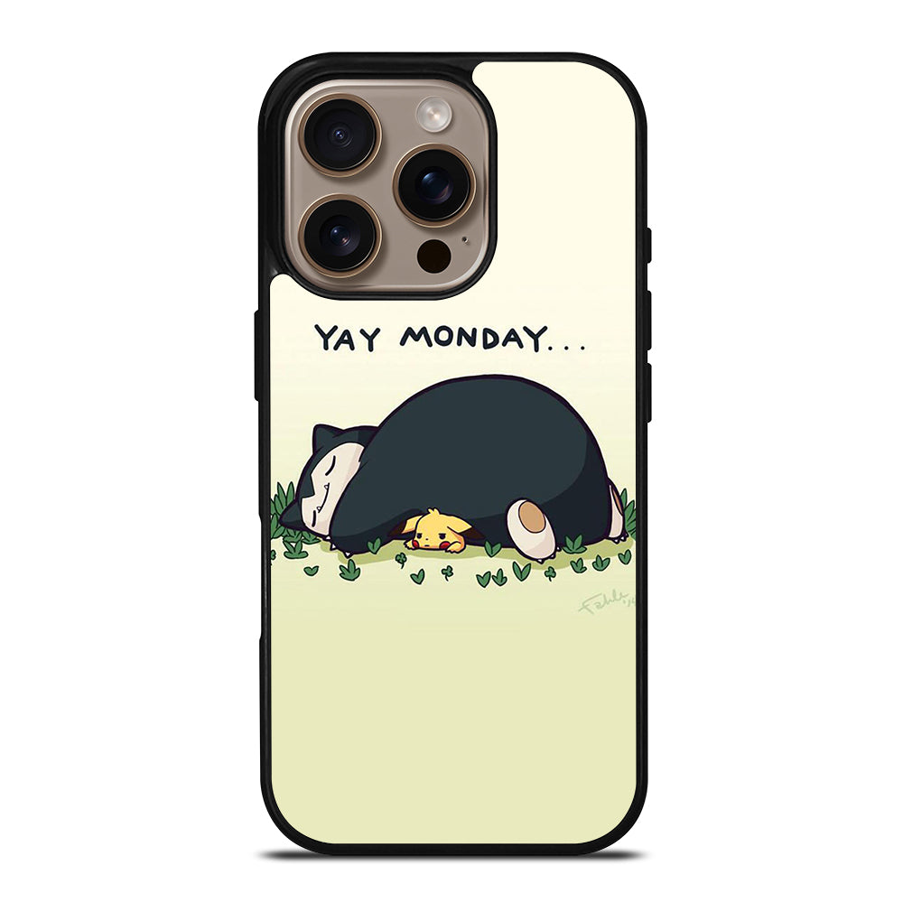 SNORLAX AND PIKACHU POKEMON iPhone 16 Pro Case Cover