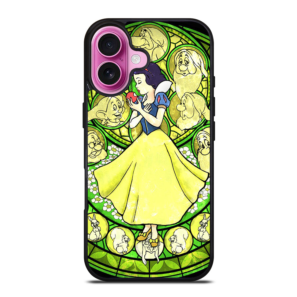 SNOW WHITE DISNEY STAINED GLASS iPhone 16 Plus Case Cover