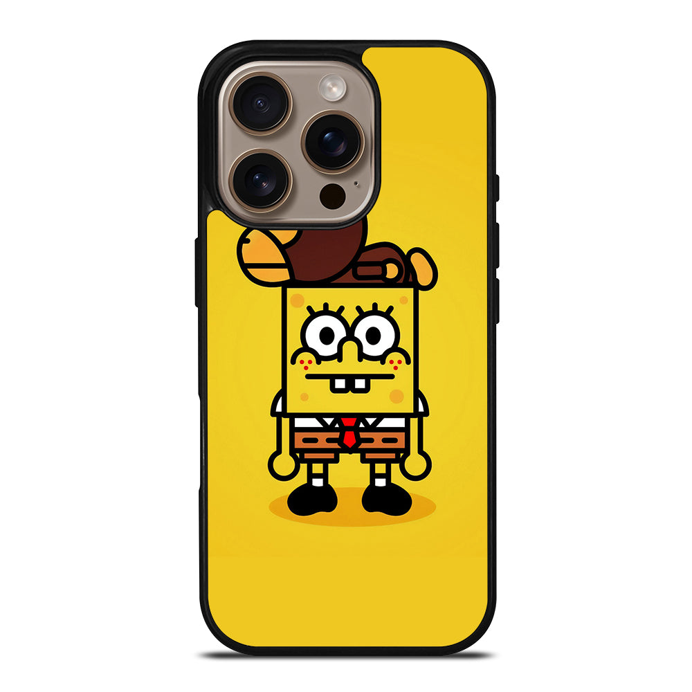 SPONGEBOB X BAPE iPhone 16 Pro Case Cover