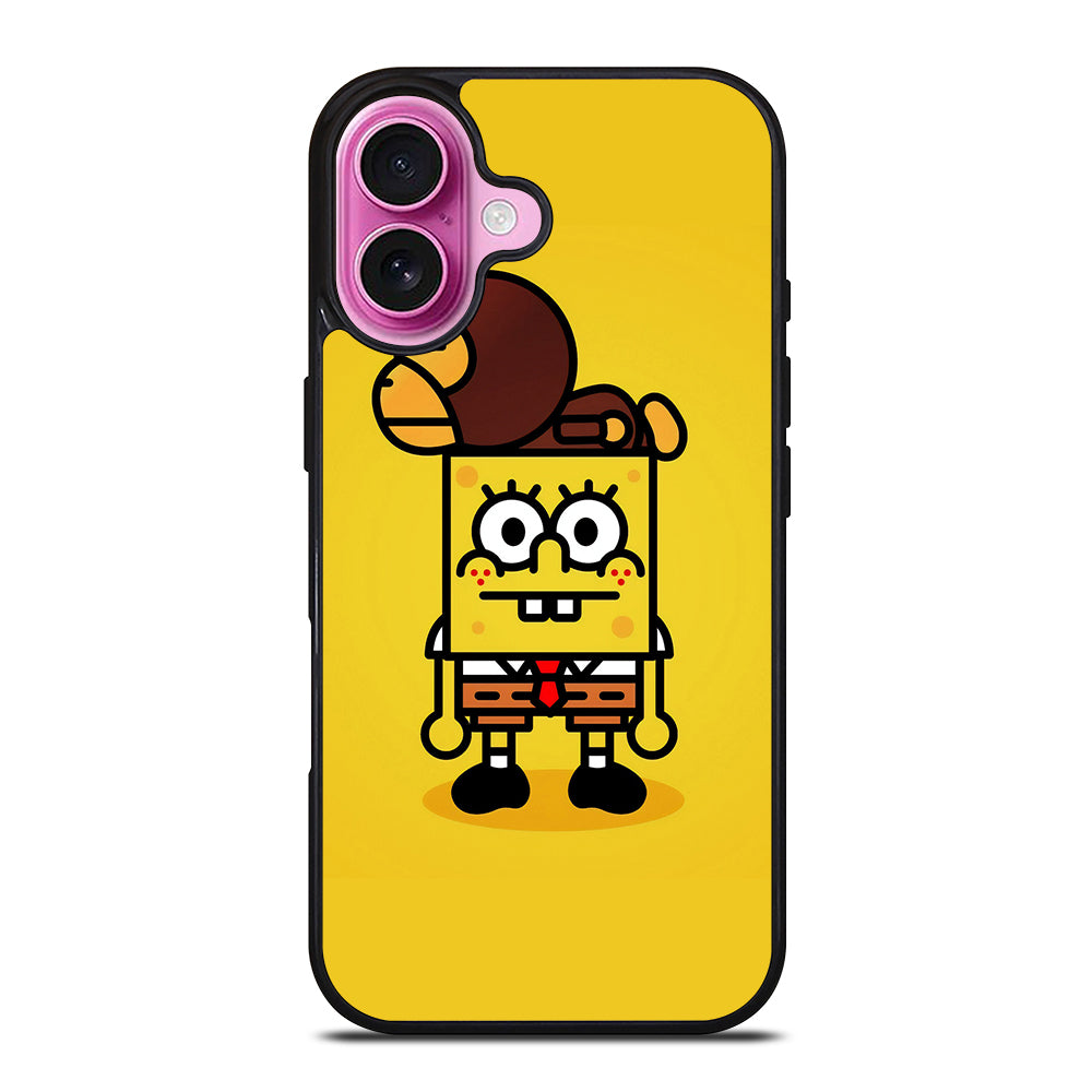 SPONGEBOB X BAPE iPhone 16 Plus Case Cover