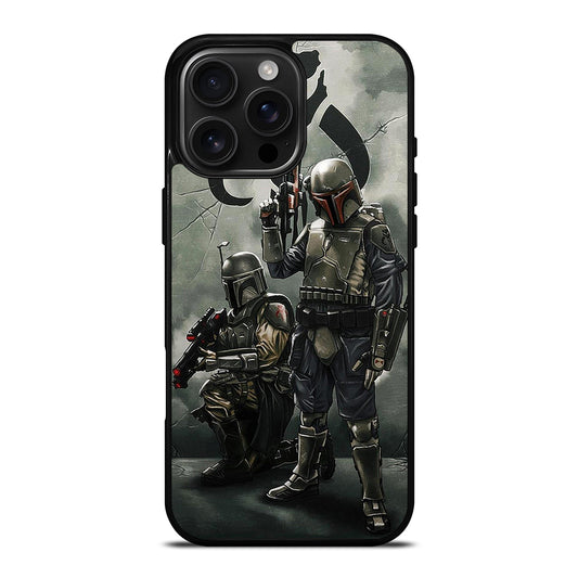 STAR WARS BOBA FETT MANDALORIAN ART iPhone 16 Pro Max Case Cover