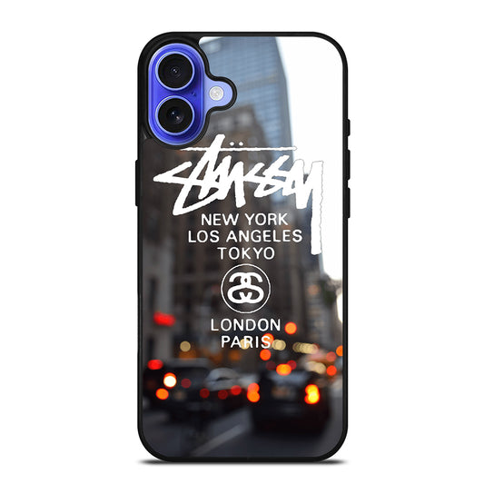 STUSSY CITY LOGO iPhone 16 Case Cover