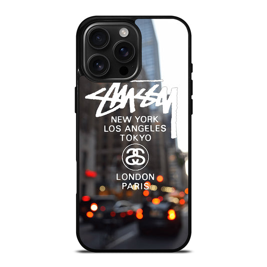 STUSSY CITY LOGO iPhone 16 Pro Max Case Cover