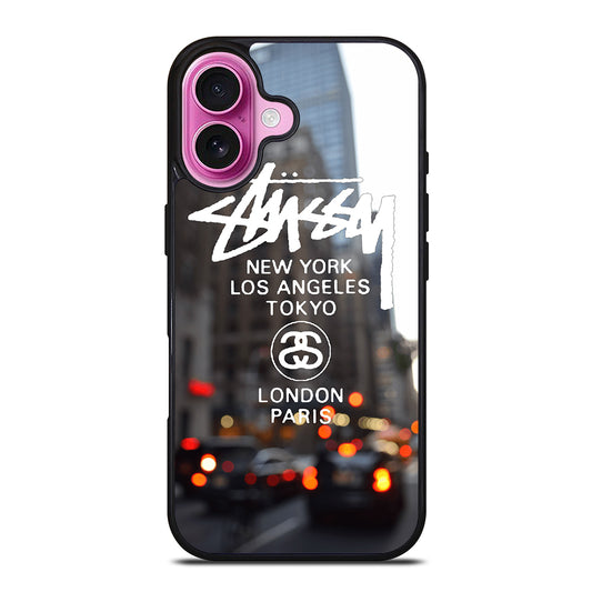 STUSSY CITY LOGO iPhone 16 Plus Case Cover