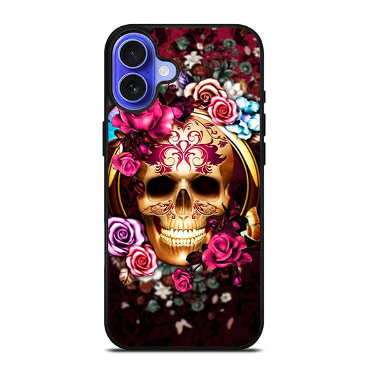 SUGAR SKULL FLORAL iPhone 16 Case Cover