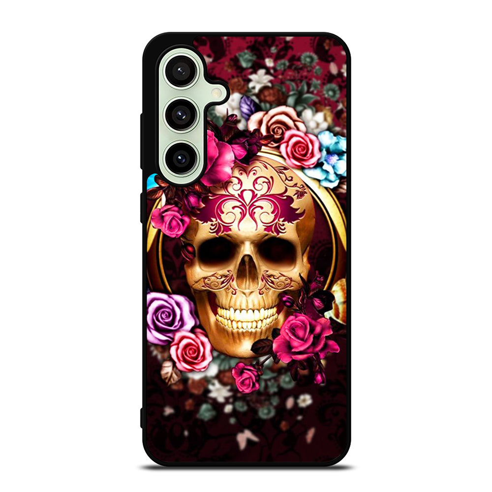 SUGAR SKULL FLORAL Samsung Galaxy S24 FE Case Cover