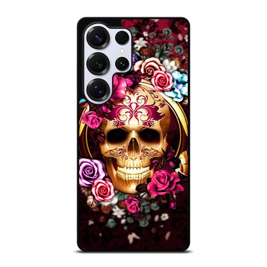 SUGAR SKULL FLORAL Samsung Galaxy S25 Ultra Case Cover