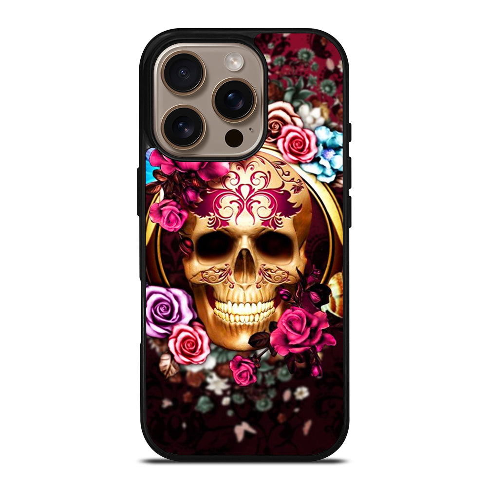 SUGAR SKULL FLORAL iPhone 16 Pro Case Cover