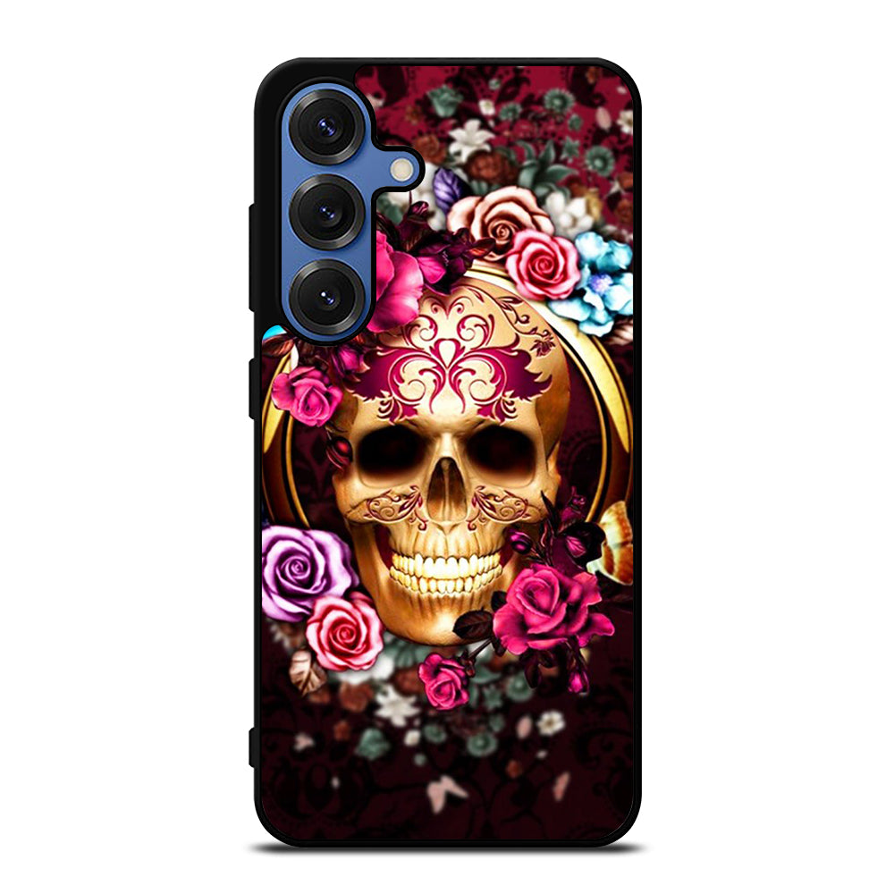 SUGAR SKULL FLORAL Samsung Galaxy S25 Case Cover