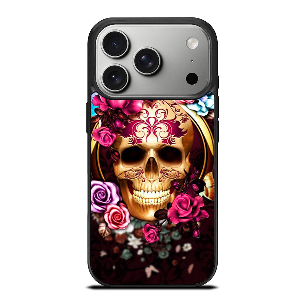 SUGAR SKULL FLORAL iPhone 17 Pro Case Cover