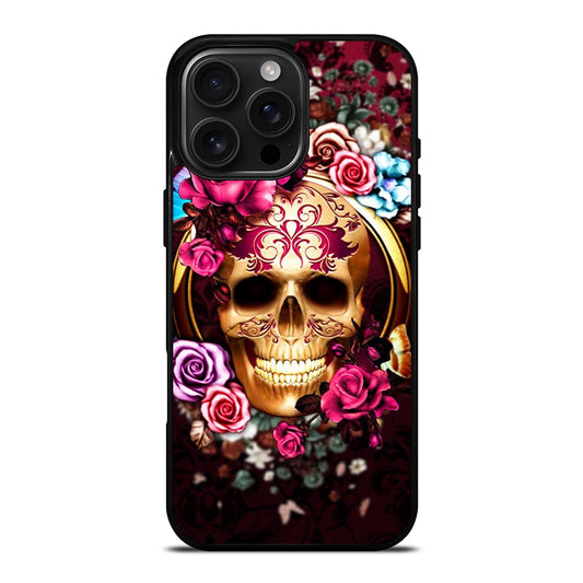 SUGAR SKULL FLORAL iPhone 16 Pro Max Case Cover